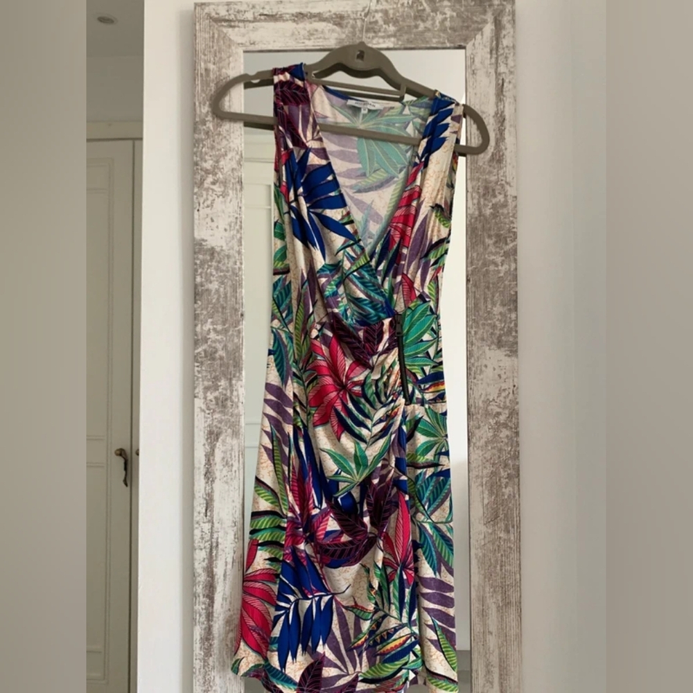 Morgan de Toi Asymmetrical Tropical Dress - Multicolor